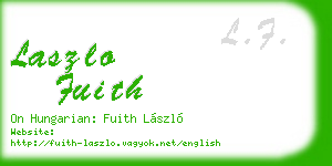 laszlo fuith business card