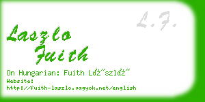 laszlo fuith business card